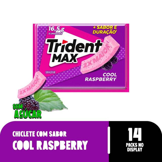 Chiclete Trident Cool Raspberry 16,5g