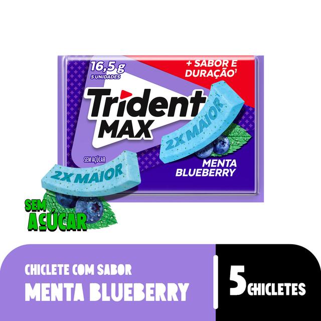 Chiclete Trident Max Menta Blueberry 16,5g