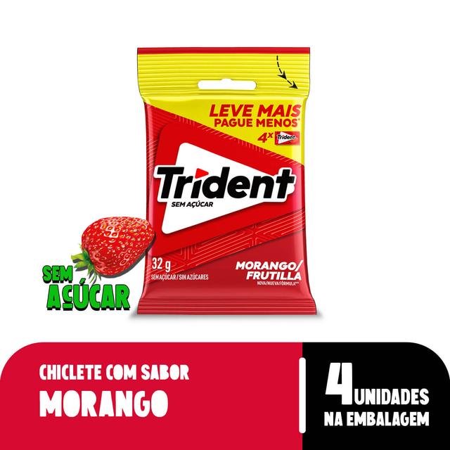 Chiclete Trident Morango 32g