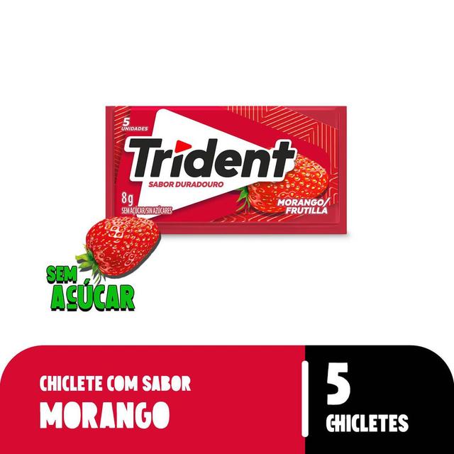 Chiclete Trident Morango 8g