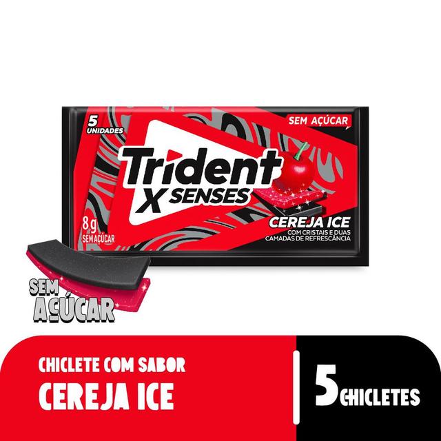 Chiclete Trident XSenses Cereja 8g