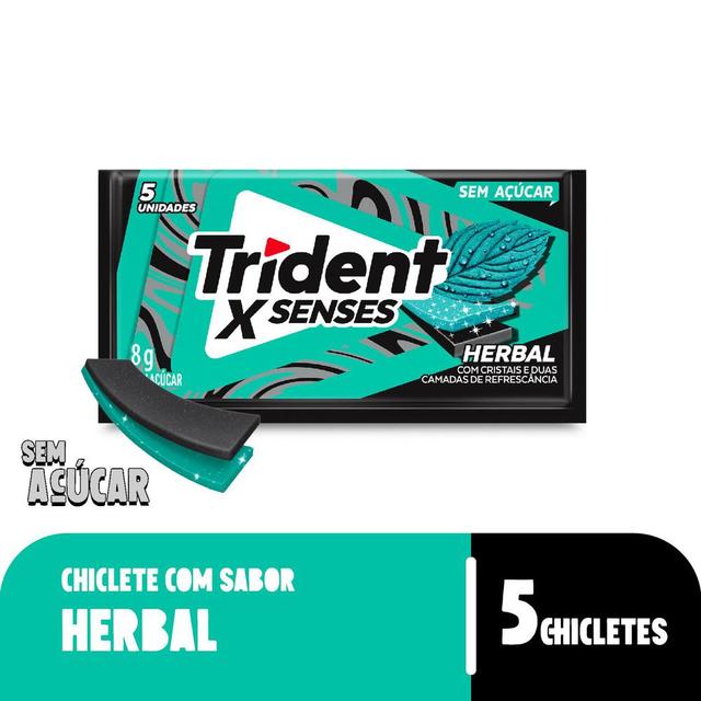 Chiclete Trident XSenses Herbal 8g