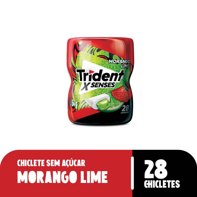 Chiclete Trident XSenses Morango Lime 54g